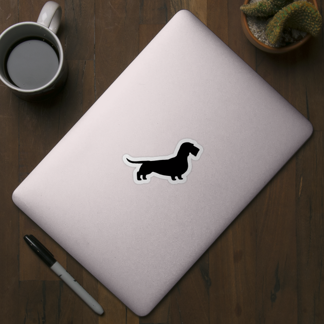 Wire Haired Dachshund Silhouette by Coffee Squirrel